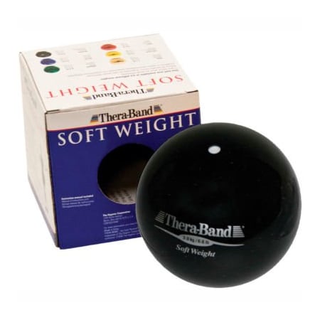 Fabrication Enterprises Thera-Band Soft Weights Ball, Black, 3 kg/6.6 lb. 458654